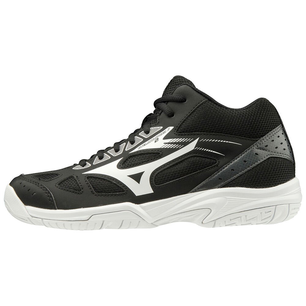 Zapatillas Voleibol Mizuno Cyclone Speed 2 Mid Mujer Negras/Blancas/Gris Oscuro España CXYQ-48362